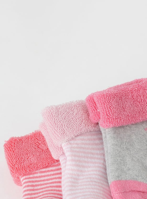 Girls Striped Socks - Pack of 3