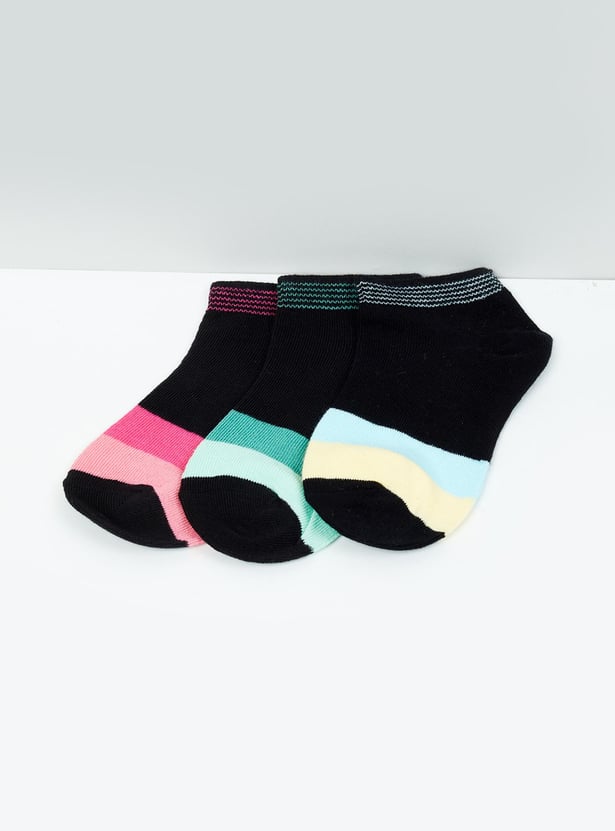MAX Girls Colourblocked Socks - Pack of 3