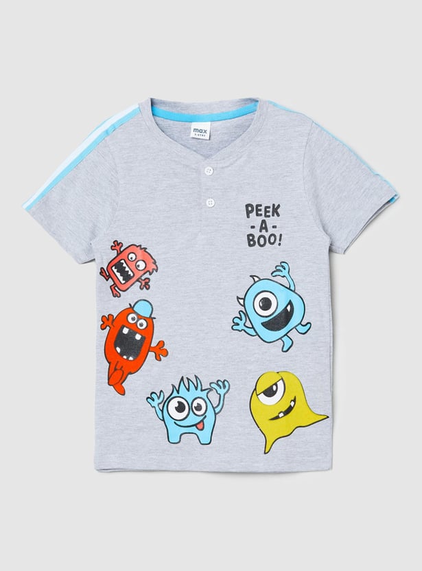 Boys Printed Polo T-shirt