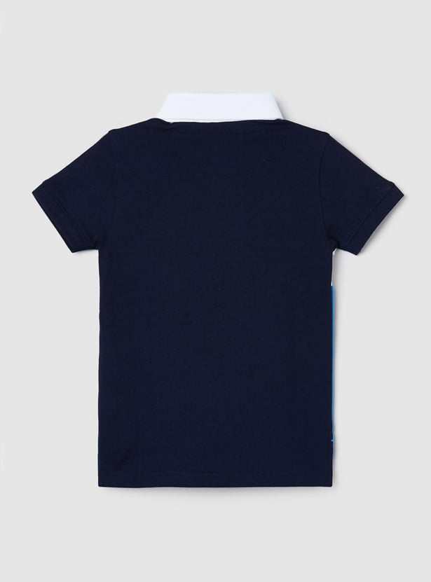Boys Colourblocked Polo T-shirt