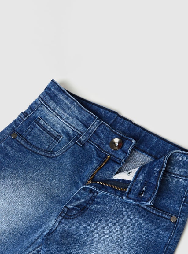 Boys Stonewashed Slim Fit Jeans
