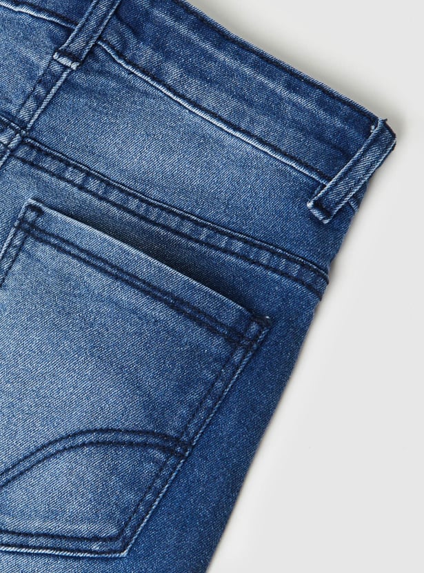 Boys Stonewashed Slim Fit Jeans
