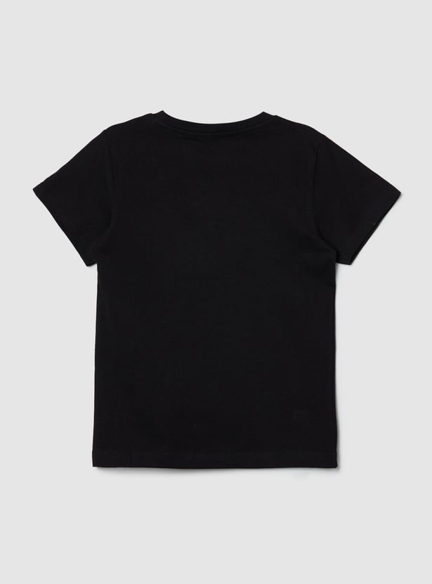 Boys Typographic Print Crew Neck T-shirt