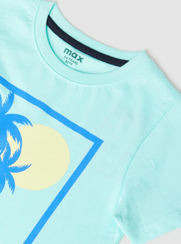 Boys Printed Crew Neck T-shirt