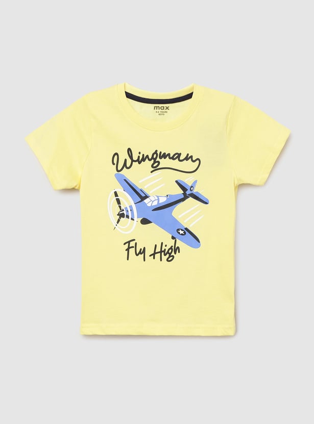 MAX Boys Typographic Print Crew Neck T-shirt