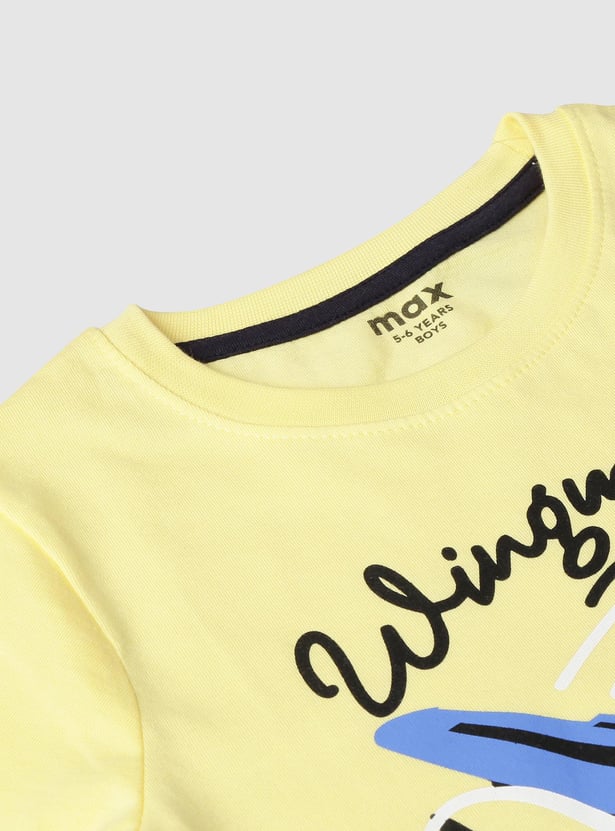 MAX Boys Typographic Print Crew Neck T-shirt