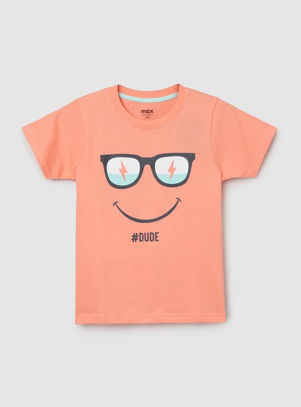 Boys Printed Crew Neck T-shirt