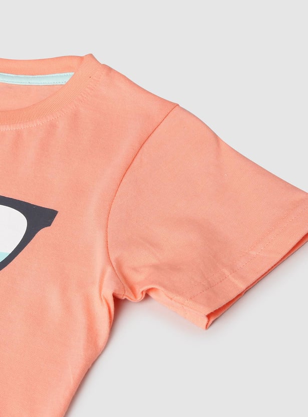 Boys Printed Crew Neck T-shirt