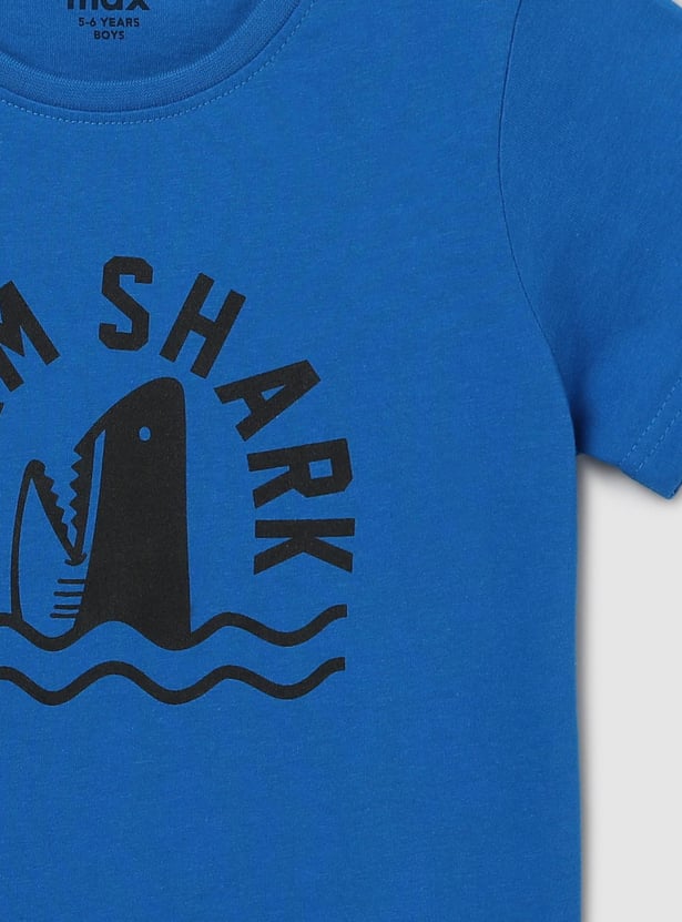 Boys Printed Crew Neck T-shirt