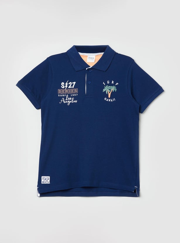 MAX Boys Printed Polo T-shirt
