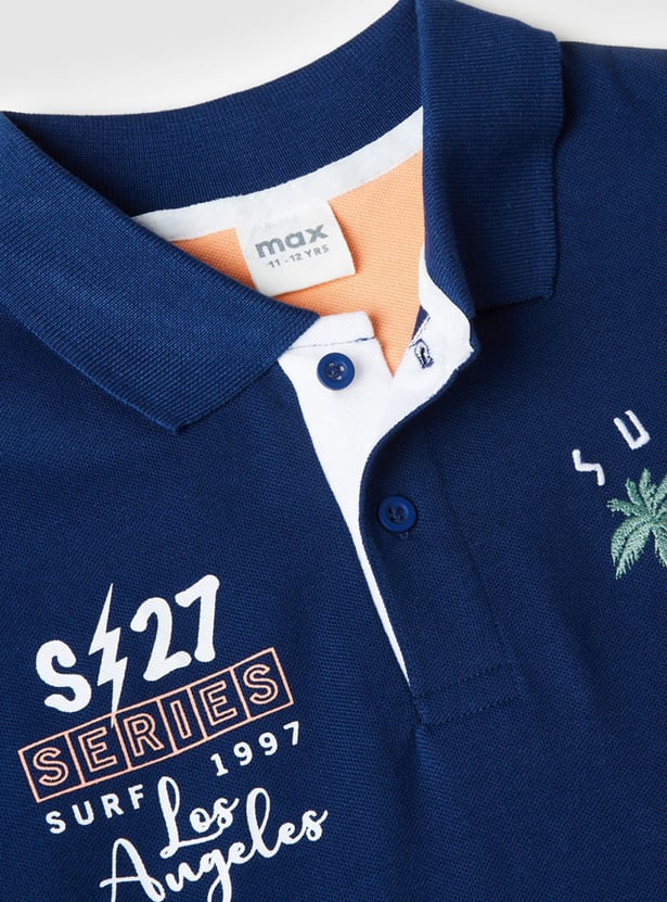 MAX Boys Printed Polo T-shirt