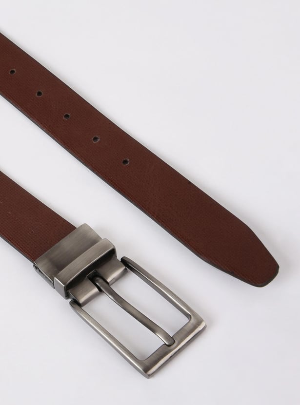Men Solid Reversible Formal Belt