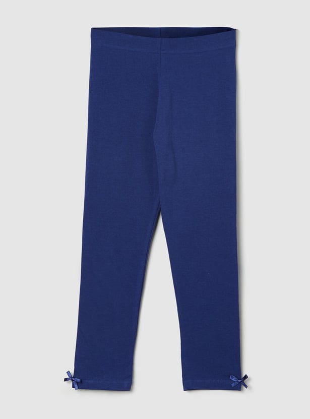 Girls Solid 3/4th Leggings