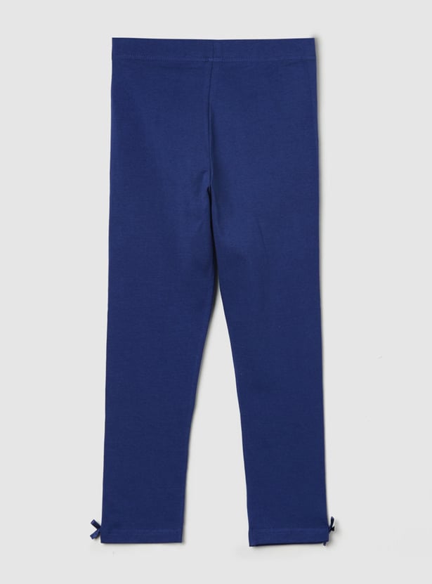 Girls Solid 3/4th Leggings