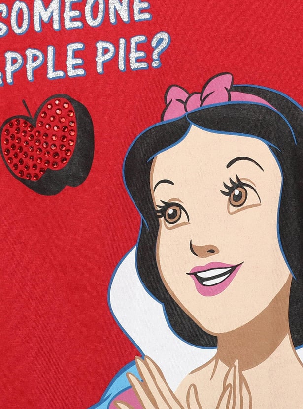 Girls Printed Round Neck T-shirt