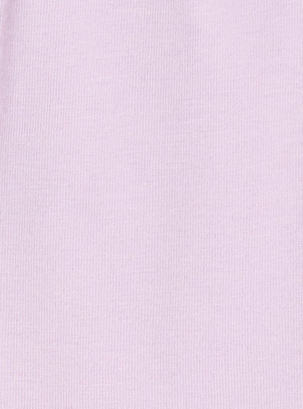 Girls Solid Elasticated 3/4th Leggings