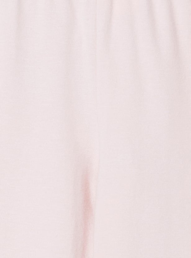 Girls Solid Elasticated Leggings