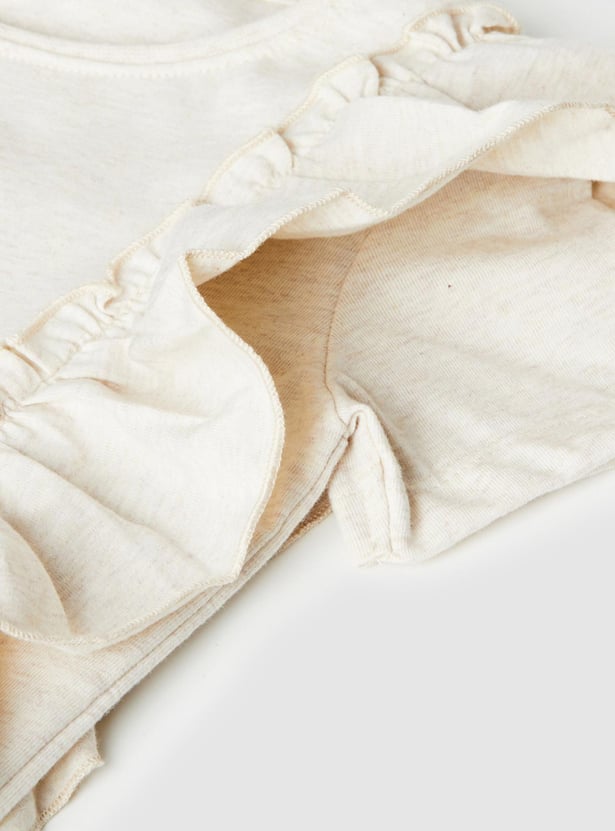 Girls Embroidered Round Neck Top