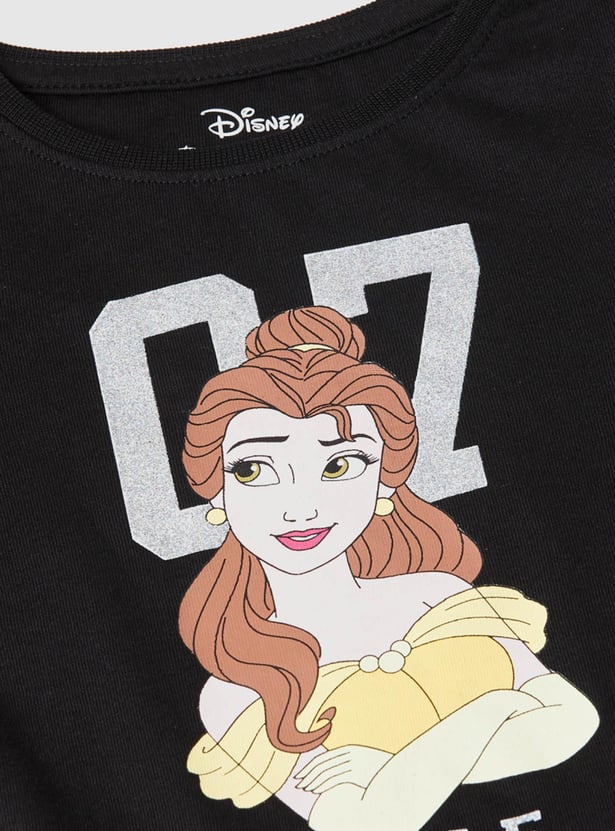 Girls Printed Round Neck T-shirt