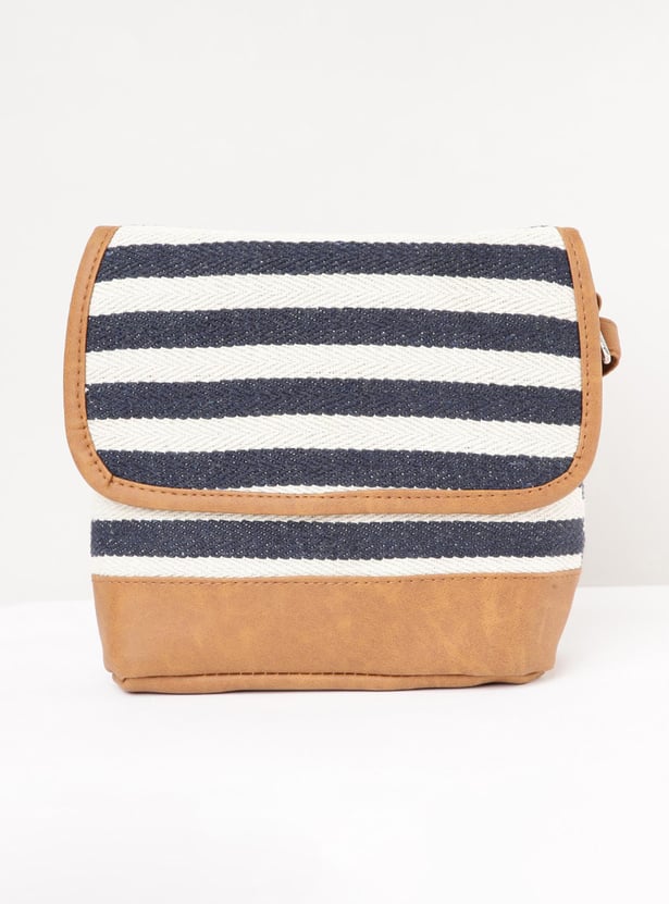 Women Striped Sling Bag