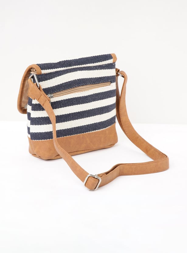 Women Striped Sling Bag