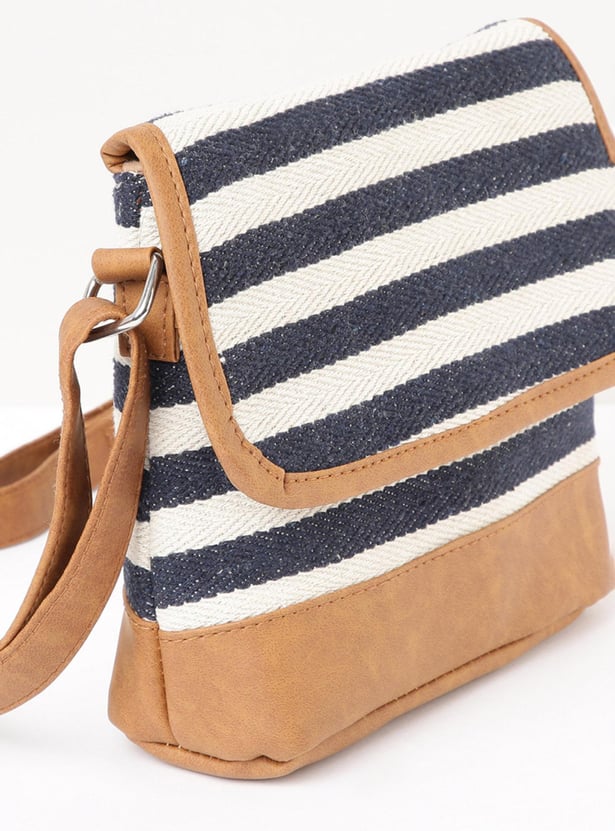 Women Striped Sling Bag