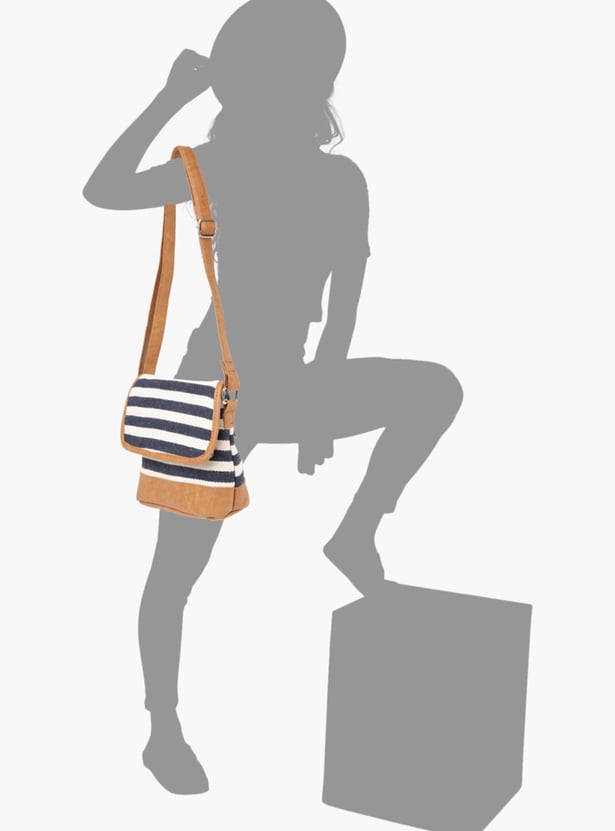 Women Striped Sling Bag