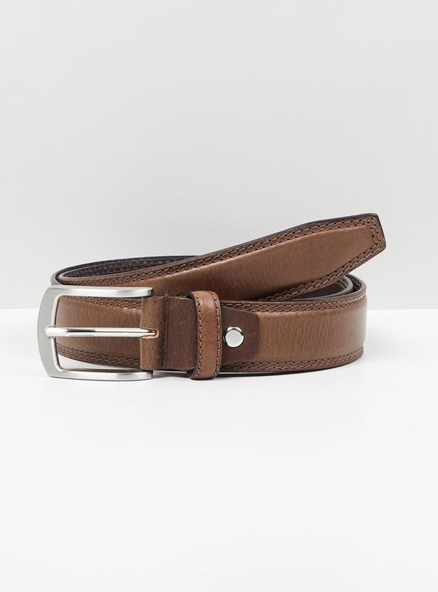 Men Solid Leather Formal Belt
