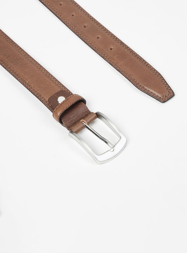 Men Solid Leather Formal Belt