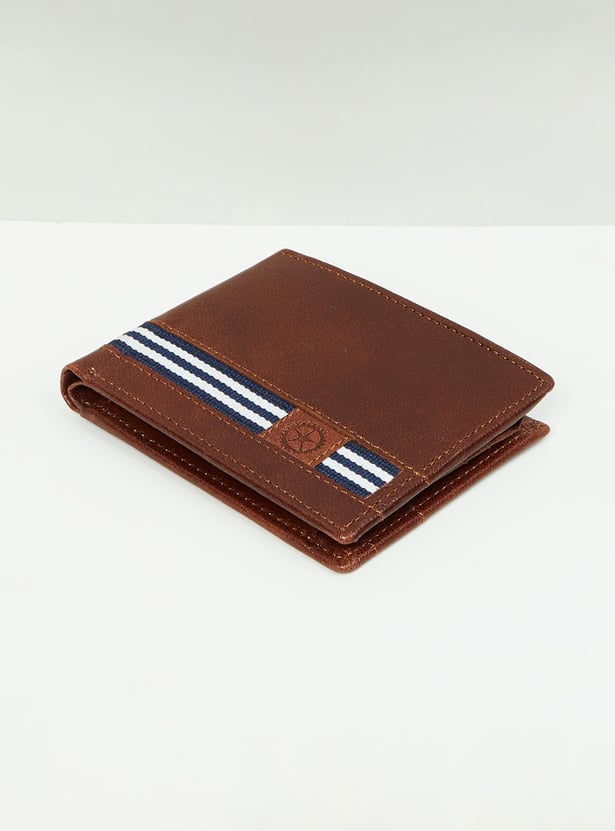 Men Striped Bi-Fold Wallet
