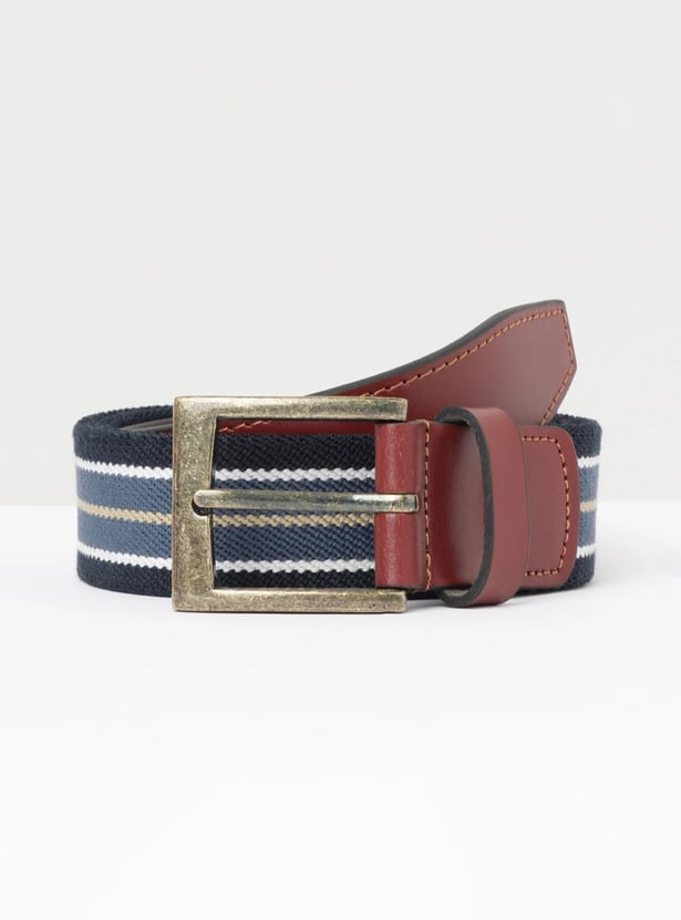 Men Striped Casual Belt 