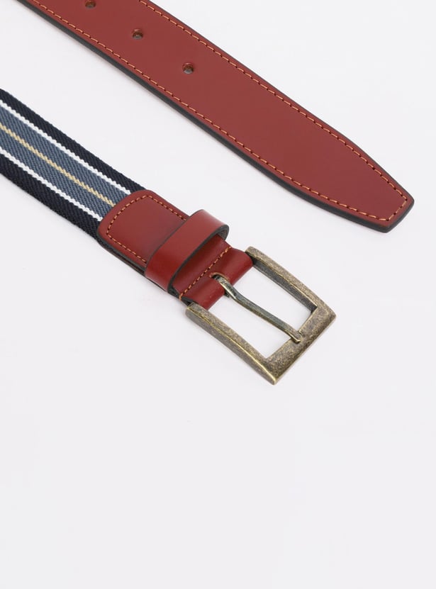 Men Striped Casual Belt 