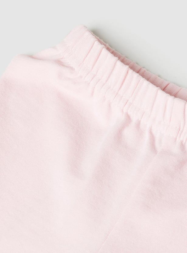 Girls Solid 3/4th Leggings