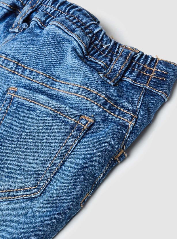 Girls Embroidered Denim Shorts