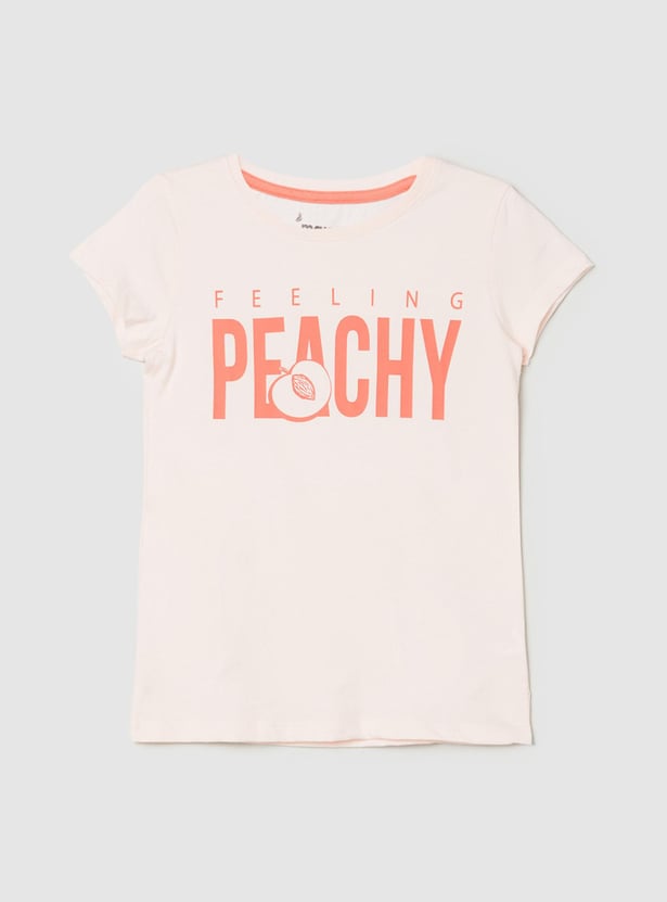 Girls Pure Cotton Printed T-shirt