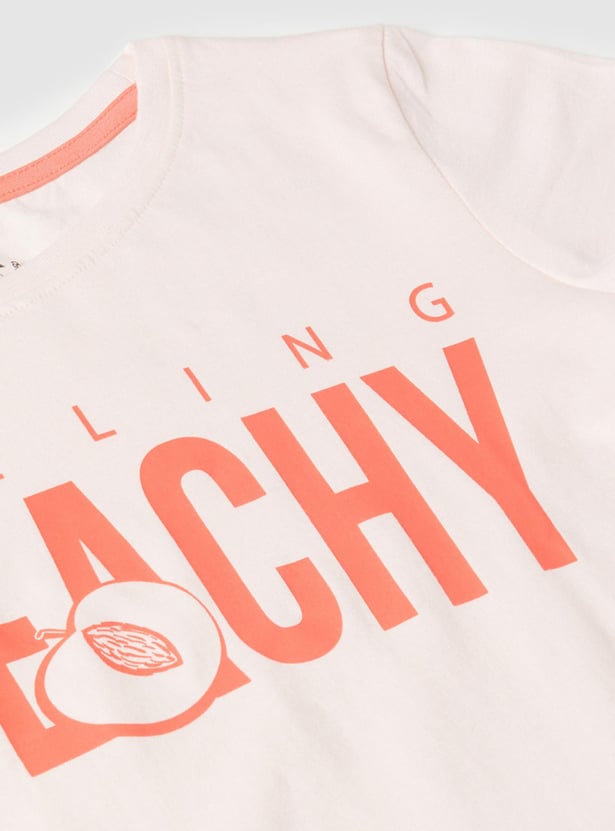 Girls Pure Cotton Printed T-shirt