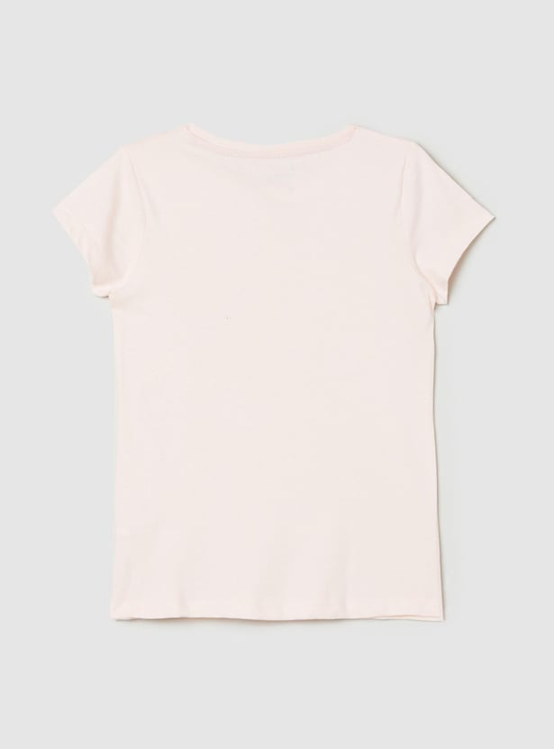 Girls Pure Cotton Printed T-shirt