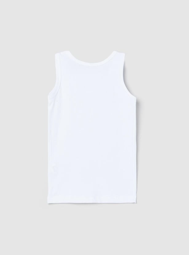 Boys Solid Sleeveless Vest 