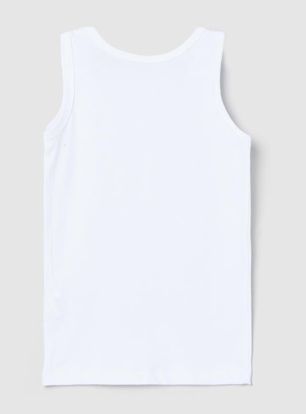 Boys Solid Sleeveless Vest 