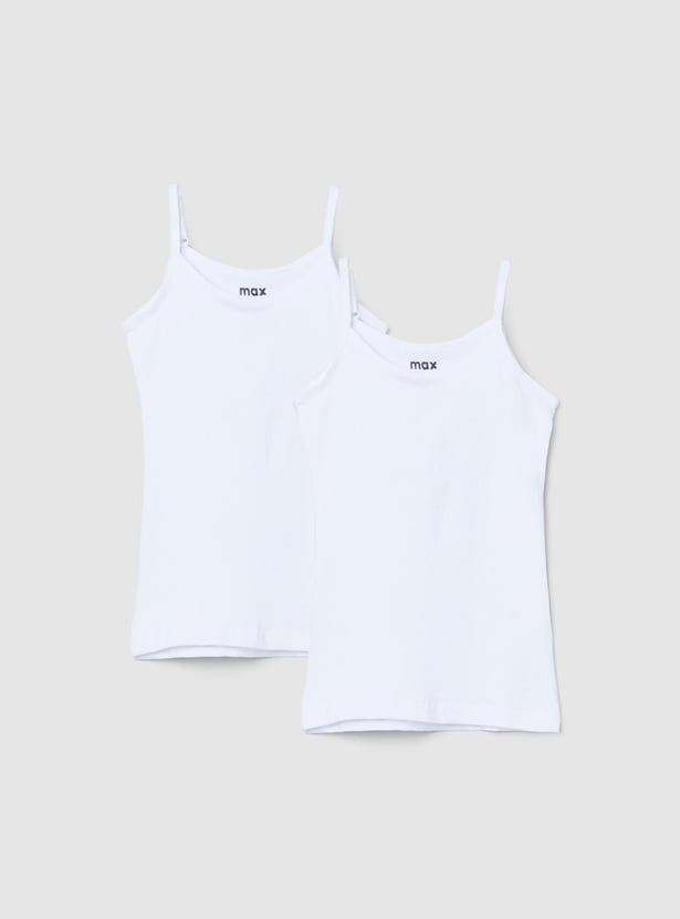 Girls Solid Camisole - Pack of 2