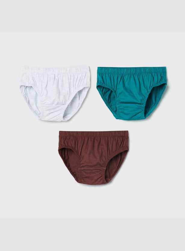 Boys Solid Brief - Pack of 3