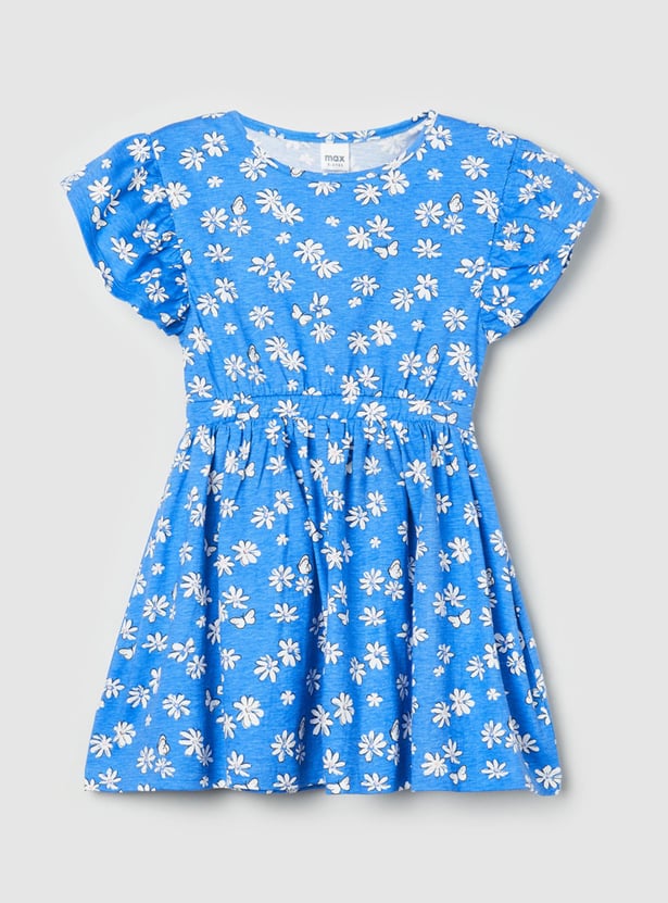 Girls Printed A-line Dress