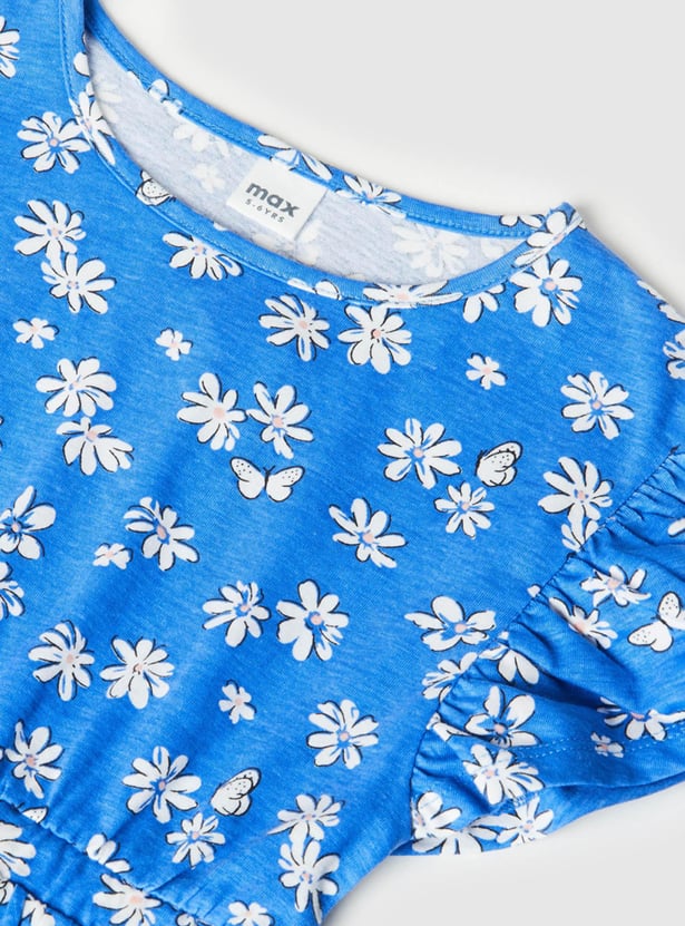 Girls Printed A-line Dress