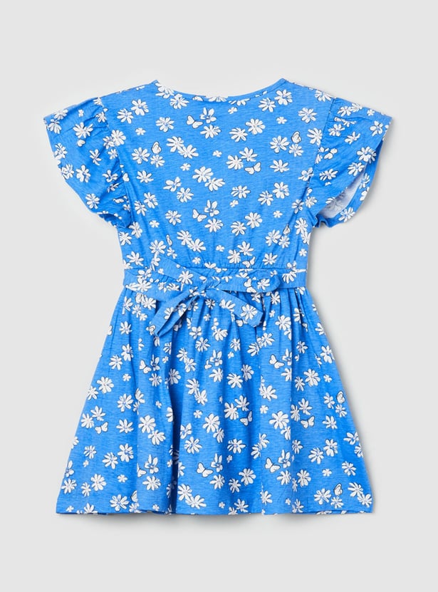 Girls Printed A-line Dress