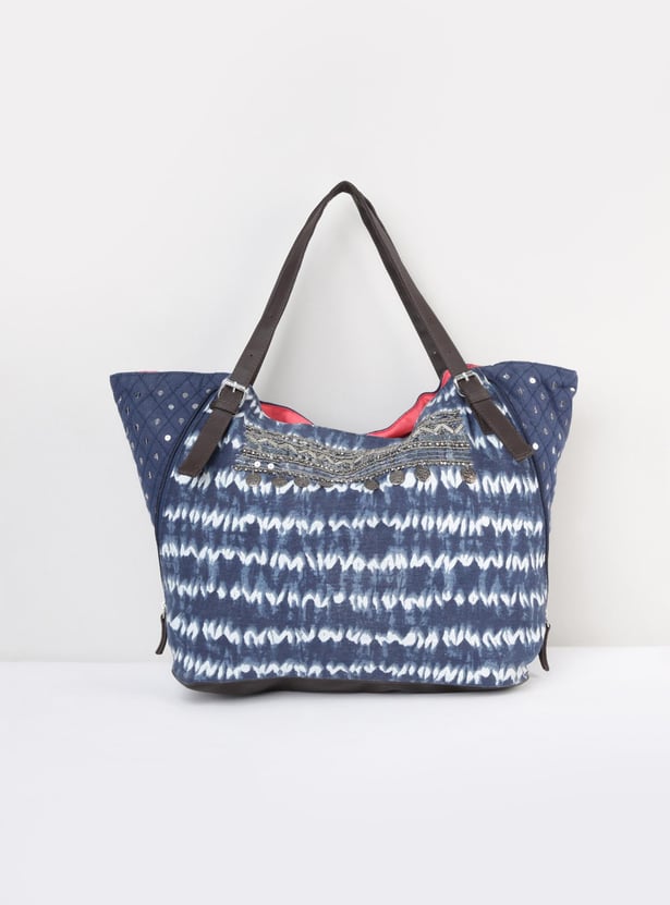 MAX Women Embellished Tote Bag