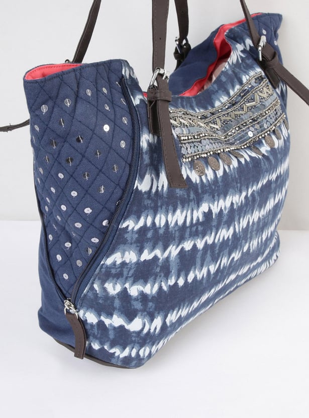 MAX Women Embellished Tote Bag