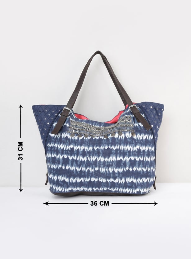 MAX Women Embellished Tote Bag