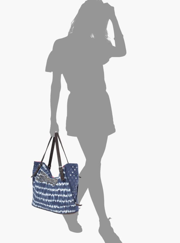 MAX Women Embellished Tote Bag