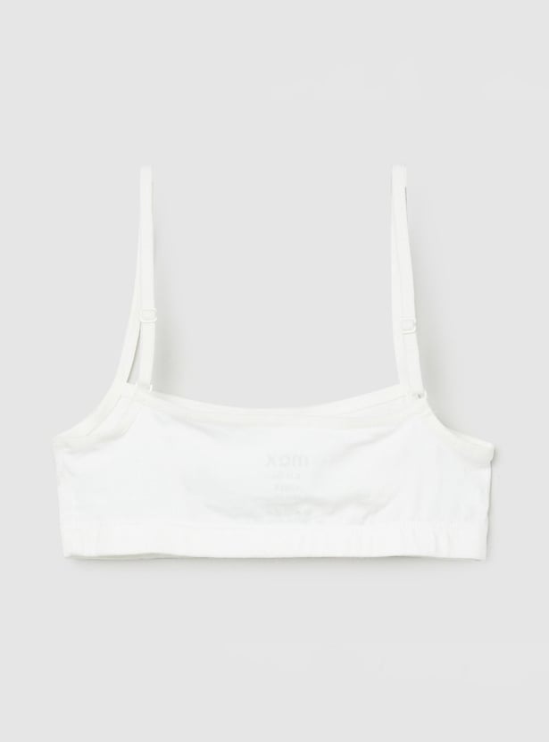 Girls Solid Cropped Camisole - Pack of 2