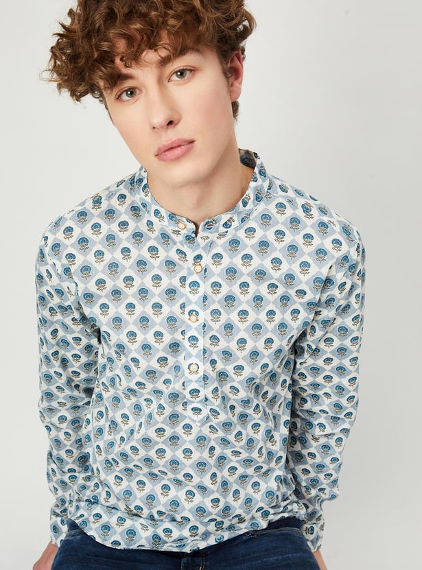 Men Printed Short Kurta